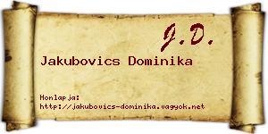 Jakubovics Dominika névjegykártya